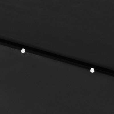 vidaXL Ομπρέλα Μαύρη 2 x 3 μ. με LED και Ατσάλινο Ιστό