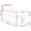 vidaXL Κρεβάτι Boxspring με Στρώμα Κρεμ 80 x 200 εκ. Υφασμάτινο
