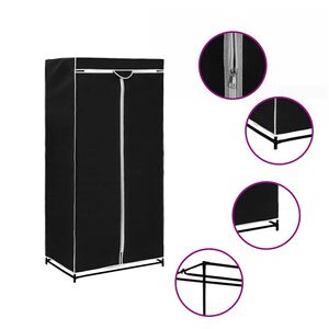 vidaXL &Nu;&tau;&omicron;&upsilon;&lambda;ά&pi;&alpha; &Mu;&alpha;ύ&rho;&eta; 75x50x160 &epsilon;&kappa;.
