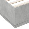 vidaXL Πλαίσιο Κρεβατιού Γκρι Σκυροδέματος 150x200 εκ. Επεξεργ. Ξύλο