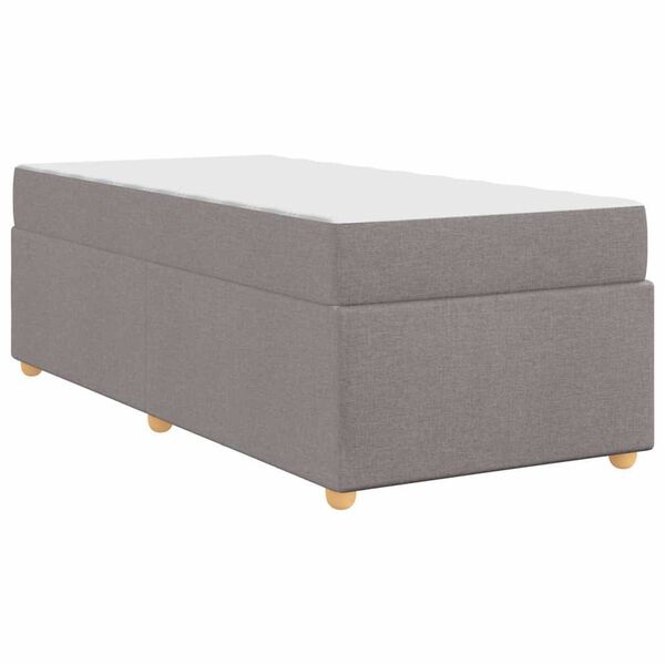 vidaXL Σκελετός κρεβατιού με στρώμα Άλλο Taupe 90 x 200 cm ύφασμα