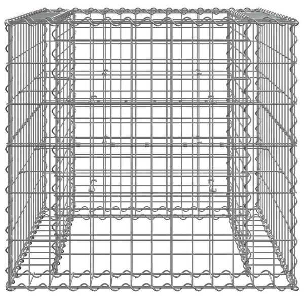 vidaXL Συρματοκιβώτιο Ασημί 70 x 70 x 65 εκ. από Γαλβανισμένο Χάλυβα