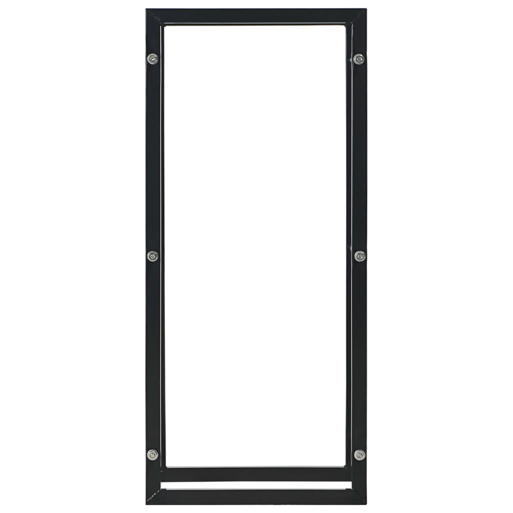 vidaXL Ράφι Καυσόξυλων Μαύρο 44 x 20 x 100 εκ. Ατσάλινο