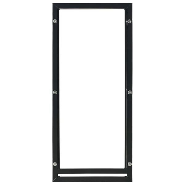 vidaXL Ράφι Καυσόξυλων Μαύρο 44 x 20 x 100 εκ. Ατσάλινο