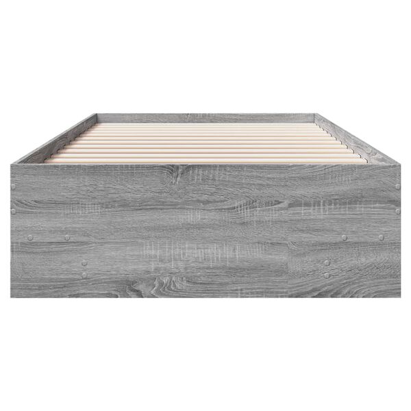 vidaXL Πλαίσιο Κρεβατιού Γκρι Sonoma 90 x 190 εκ. Επεξεργασμένο Ξύλο