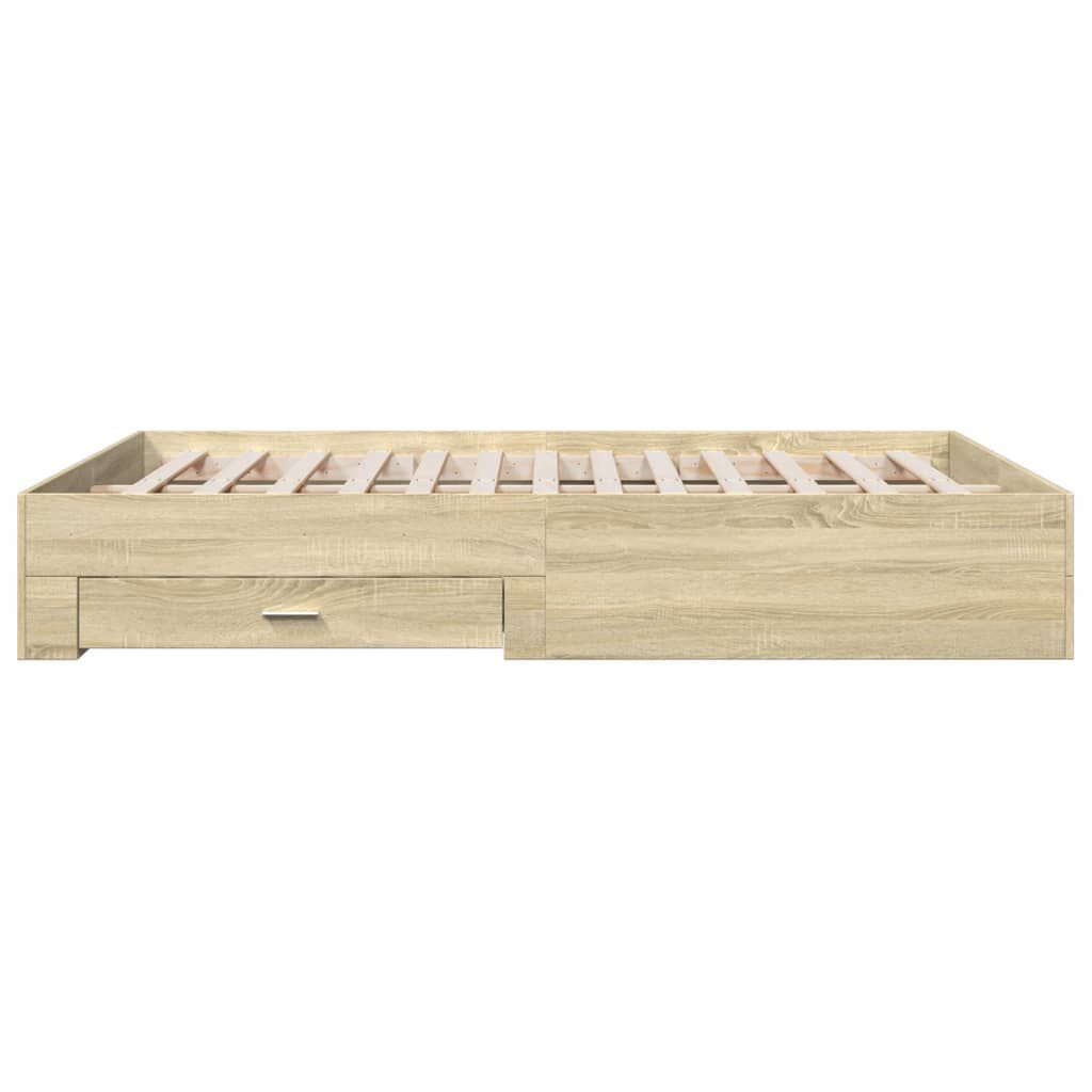 vidaXL Πλαίσιο Κρεβατιού με συρτάρια Sonoma Δρυς 160x200εκ. Επεξ. Ξύλο