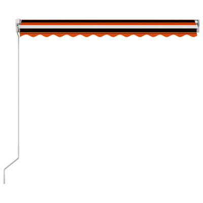 vidaXL Τέντα Συρόμενη Χειροκίνητη Πορτοκαλί / Καφέ 300 x 250 εκ.