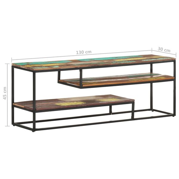 vidaXL Έπιπλο Τηλεόρασης 130 x 30 x 45 εκ. από Μασίφ Ανακυκλωμένο Ξύλο