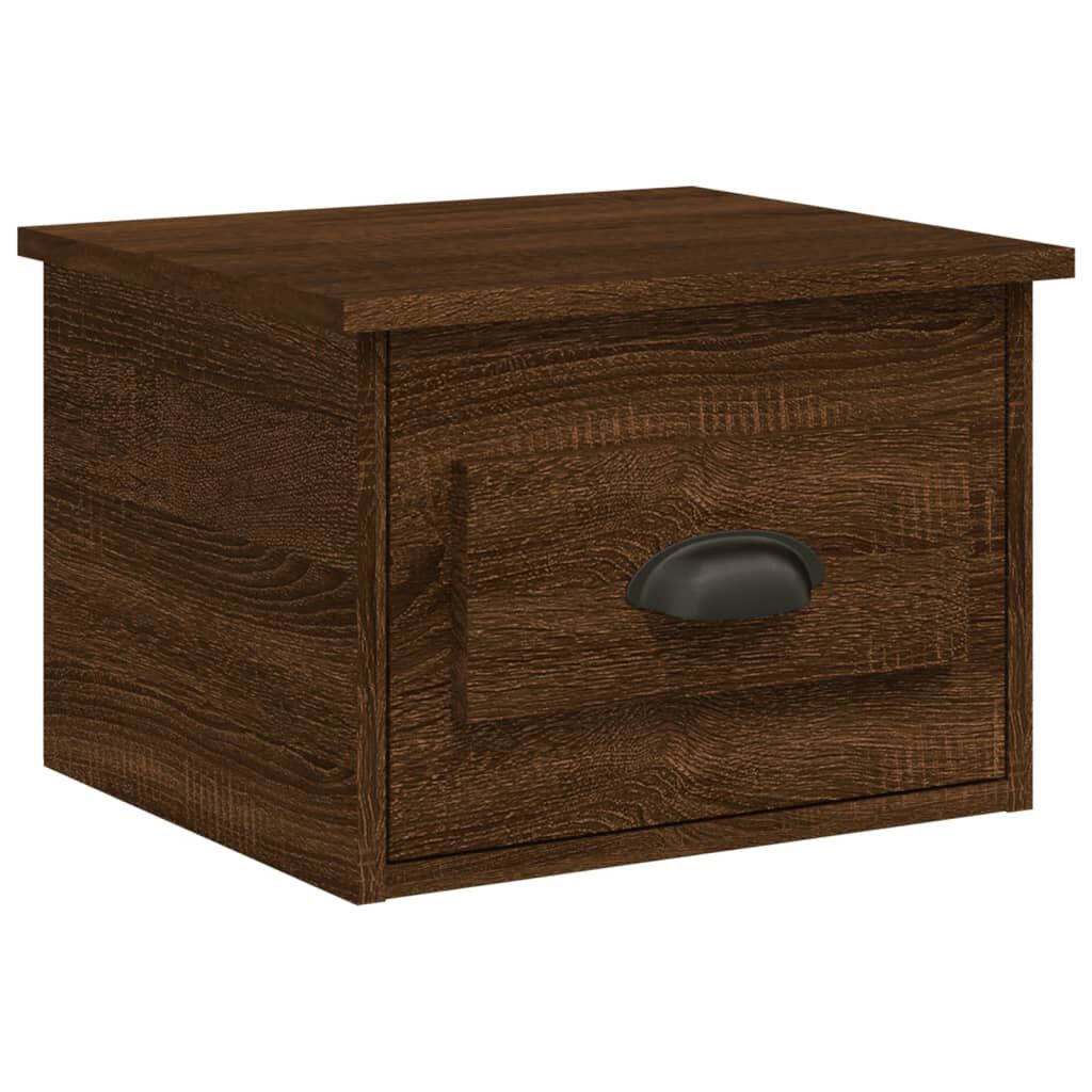 vidaXL Κομοδίνα Επιτοίχια 2 τεμ. Καφέ Δρυς 41,5x36x28 εκ.