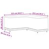 vidaXL Κάλυμμα Γωνιακού Καναπέ Μαύρο 215x215x80 εκ. Ύφασμα Oxford 420D