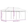vidaXL Τέντα Εκδηλώσεων Πτυσσόμενη Pop-Up Μπορντό 580x292x315 εκ.