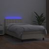vidaXL &Kappa;&rho;&epsilon;&beta;ά&tau;&iota; Boxspring &mu;&epsilon; &Sigma;&tau;&rho;ώ&mu;&alpha; & LED &Kappa;&rho;&epsilon;&mu; 80x200 &epsilon;&kappa;. &Sigma;&upsilon;&nu;&theta;. &Delta;έ&rho;&mu;&alpha;