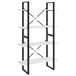 vidaXL &Beta;&iota;&beta;&lambda;&iota;&omicron;&theta;ή&kappa;&eta; &mu;&epsilon; 4 &Rho;ά&phi;&iota;&alpha; &Lambda;&epsilon;&upsilon;&kappa;ή 80 x 30 x 140 &epsilon;&kappa;. &alpha;&pi;ό &Epsilon;&pi;&epsilon;&xi;. &Xi;ύ&lambda;&omicron;