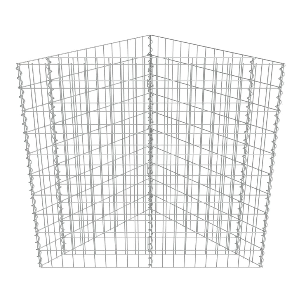 vidaXL Συρματοκιβώτιο-Γλάστρα Υπερυψωμένη 75x75x100 εκ. Γαλβ. Χάλυβας