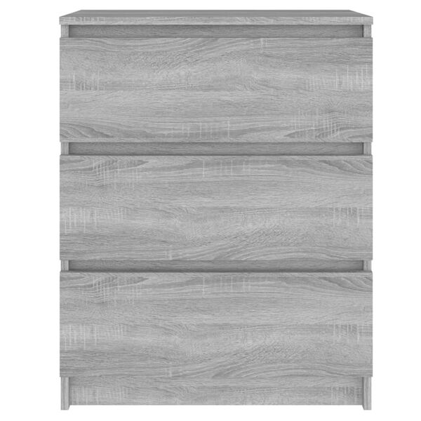 vidaXL Συρταριέρα Γκρι Sonoma 60 x 35 x 76 εκ. από Επεξεργασμένο Ξύλο