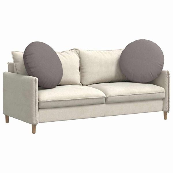 vidaXL Μαξιλάρια καθισμάτων 2 pcs Taupe Ø80 x 29 εκ ύφασμα