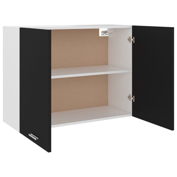 vidaXL Ντουλάπι Κρεμαστό Lyon Μαύρο 80 x 31 x 60 εκ. από Επεξ. Ξύλο