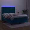 vidaXL &Kappa;&rho;&epsilon;&beta;ά&tau;&iota; Boxspring &mu;&epsilon; &Sigma;&tau;&rho;ώ&mu;&alpha; & LED &Sigma;&kappa;. &Mu;&pi;&lambda;&epsilon; 140x200&epsilon;&kappa;. &Beta;&epsilon;&lambda;&omicron;ύ&delta;&iota;&nu;&omicron;