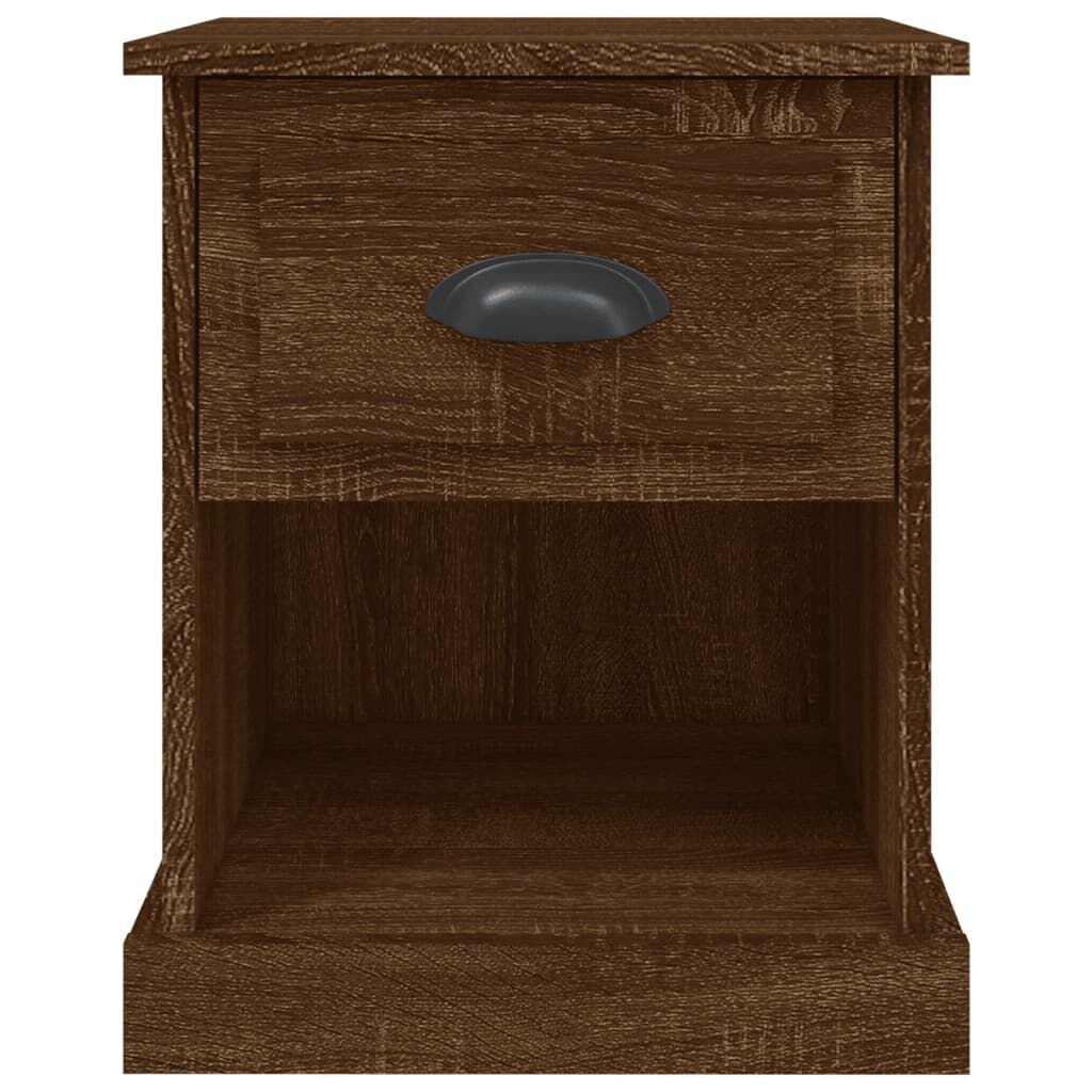vidaXL Κομοδίνα 2 τεμ. Καφέ Δρυς 39x39x47,5 εκ. από Επεξεργασμένο Ξύλο