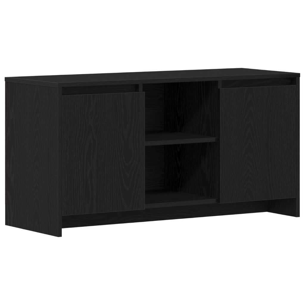 vidaXL Κάθισμα TV σε Μαύρο Δρυς 102x37,5x52,5 εκ από Επεξεργασμένο Ξύλο