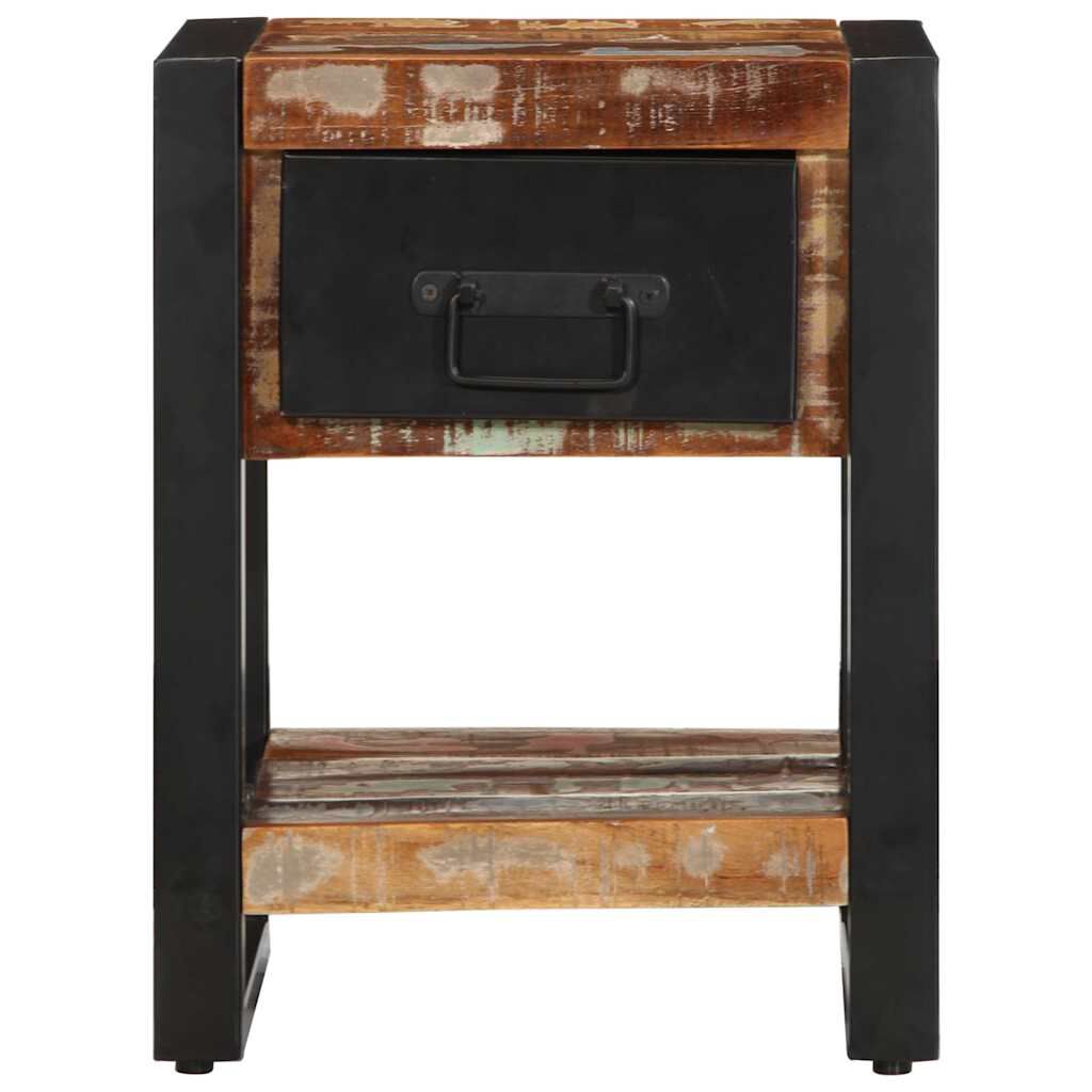 vidaXL Κομοδίνο Πολύχρωμο 35x34x45 cm Στερεό ξύλο αναγεννημένο