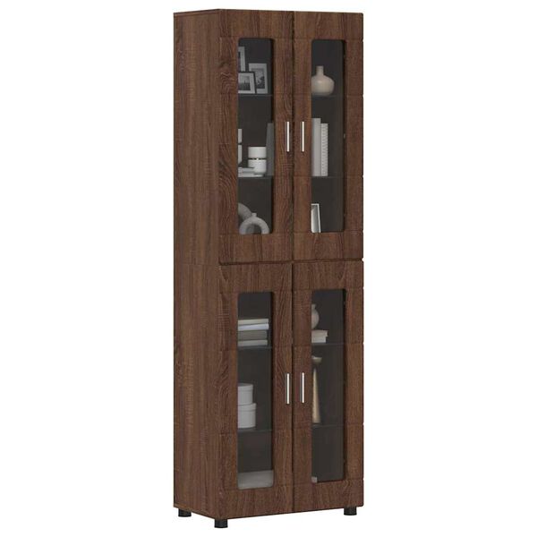 vidaXL Highboard &Kappa;&alpha;&phi;έ &delta;&rho;&upsilon;&sigmaf; 60 x 35 x 182 &epsilon;&kappa;. &Epsilon;&pi;&epsilon;&xi;&epsilon;&rho;&gamma;&alpha;&sigma;&mu;έ&nu;&omicron; &xi;ύ&lambda;&omicron;