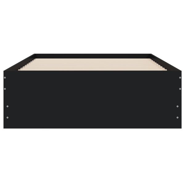 vidaXL Πλαίσιο Κρεβατιού με Συρτάρια Μαύρο 100x200 εκ Επεξεργ. Ξύλο