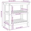 vidaXL Πάγκος εργασίας με ράφι Καφέ κεριού 78.5 x 50 x 80 εκ.