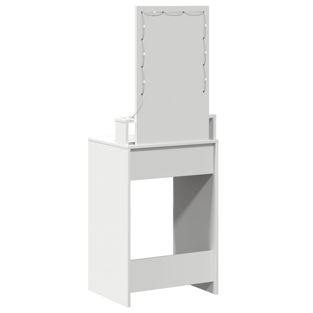 vidaXL Τουαλέτα με Φώτα LED Λευκή 50x41x140 εκ