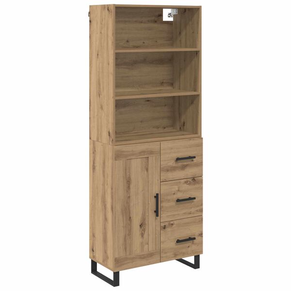 vidaXL Highboard Artisan Oak 69,5 x 34 x 180 &epsilon;&kappa;. &Epsilon;&pi;&epsilon;&xi;&epsilon;&rho;&gamma;&alpha;&sigma;&mu;έ&nu;&omicron; &xi;ύ&lambda;&omicron;