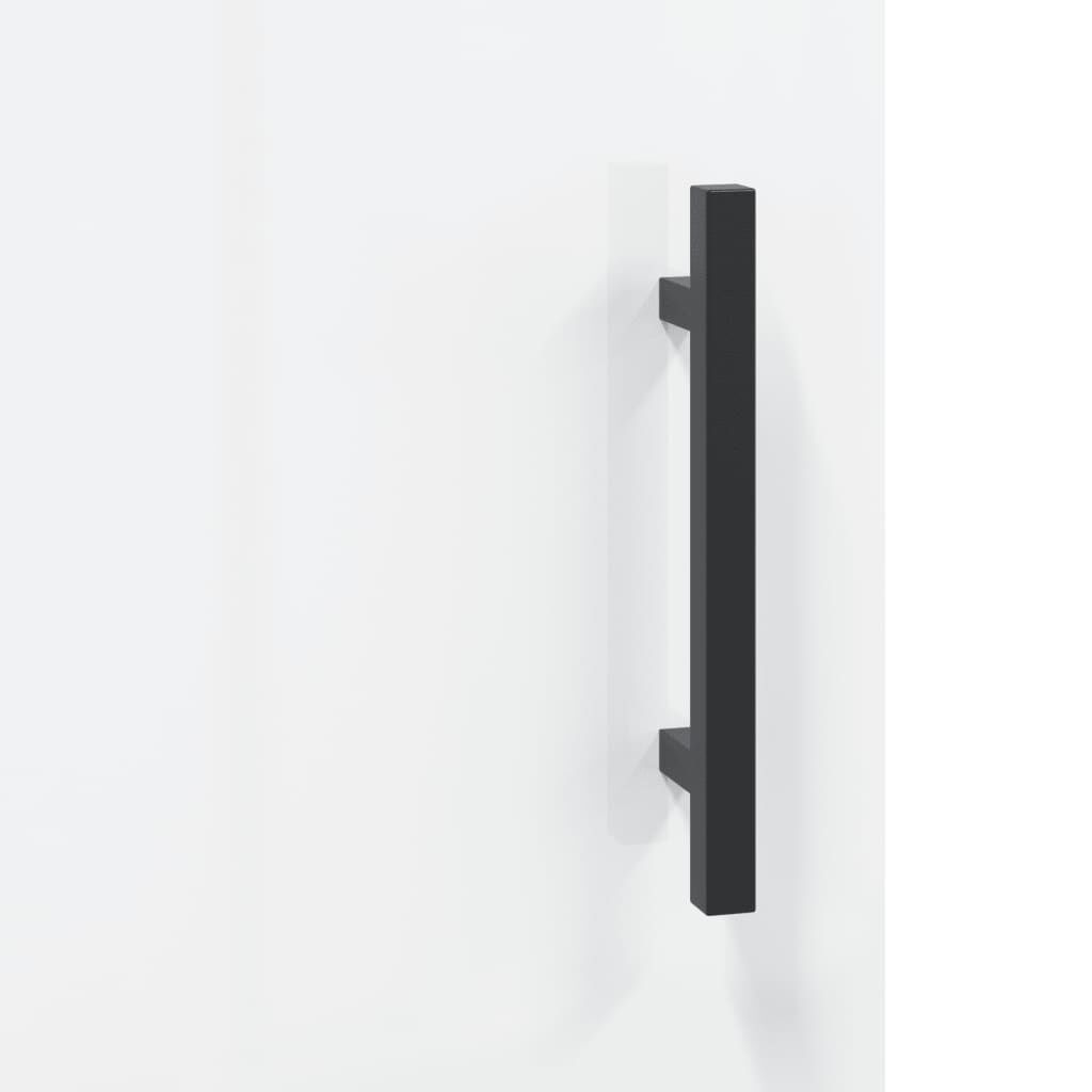 vidaXL Ντουλάπι Γυαλιστερό Λευκό 34,5x34x90 εκ. Επεξεργασμένο Ξύλο