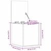 vidaXL Κουτί Αποθήκευσης Μαύρο 30x35x35 εκ. Επεξεργασμένο Ξύλο