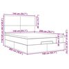 vidaXL Οθωμανικό κρεβάτι με στρώματα & LEDs Ανοιχτό γκρι Βελούδο