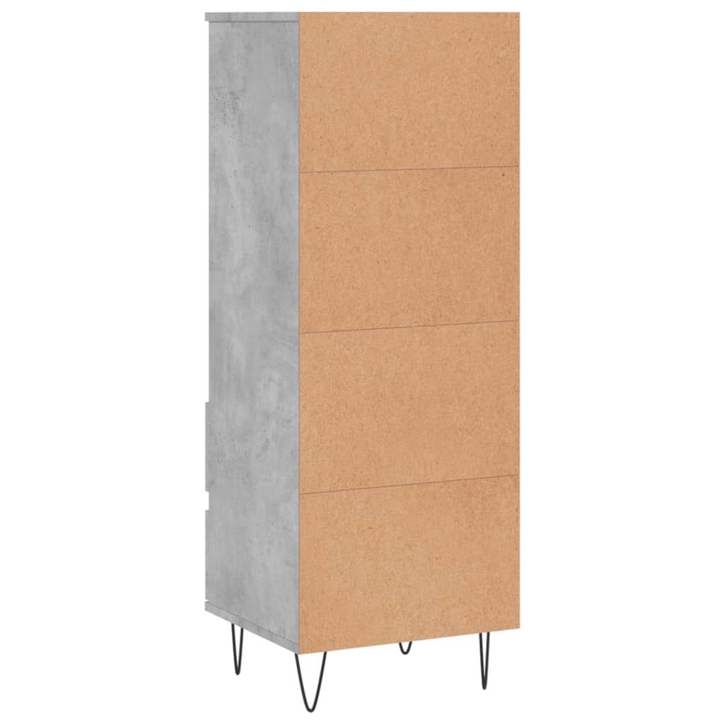 vidaXL Ντουλάπι Γκρι Σκυρ. 40x36x110 εκ. από Επεξεργασμένο Ξύλο