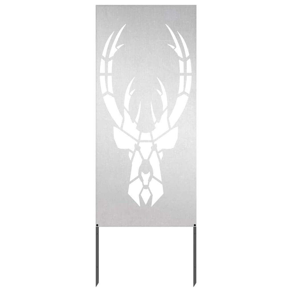 vidaXL Διακοσμητική Πλάκα Κήπου Ασημί 50 x 140 cm Ανοξείδωτο ατσάλι
