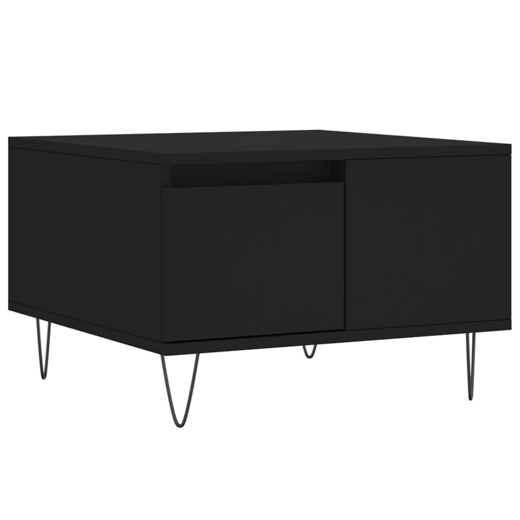 vidaXL Τραπεζάκι Σαλονιού Μαύρο 55x55x36,5 εκ. από Επεξεργασμένο Ξύλο