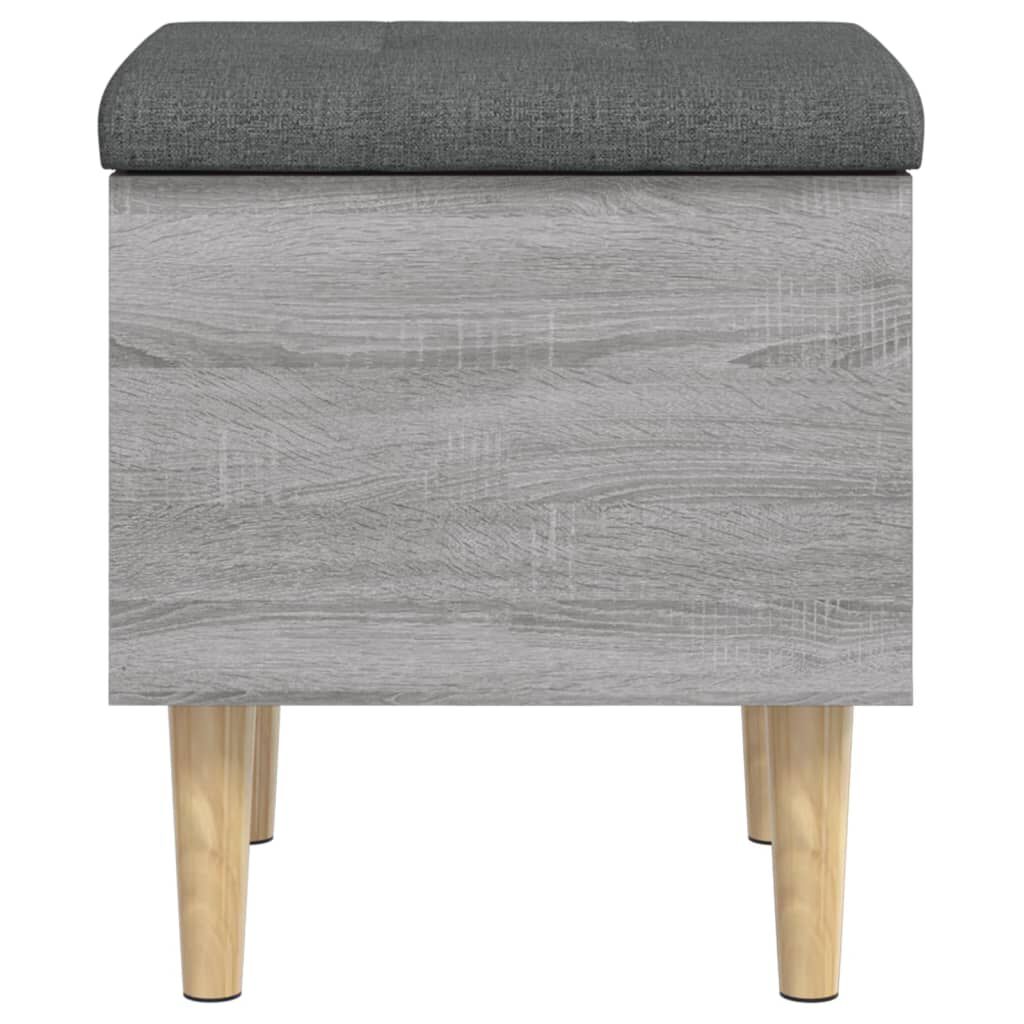 vidaXL Παγκάκι Αποθήκευσης Γκρι Sonoma 42 x 42 x 46 εκ. Επεξεργ. Ξύλο
