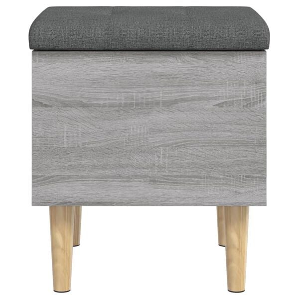 vidaXL Παγκάκι Αποθήκευσης Γκρι Sonoma 42 x 42 x 46 εκ. Επεξεργ. Ξύλο