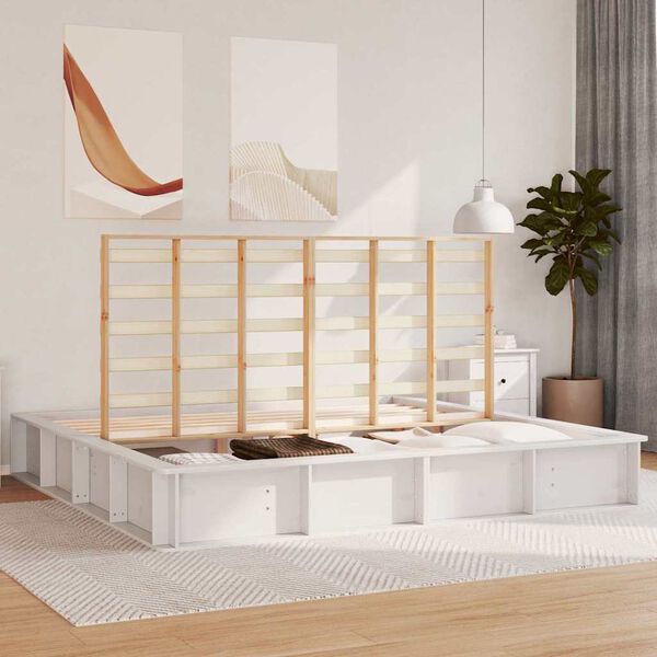 vidaXL &Sigma;&kappa;&epsilon;&lambda;&epsilon;&tau;ό&sigmaf; &Kappa;&rho;&epsilon;&beta;&alpha;&tau;&iota;&omicron;ύ &Lambda;&epsilon;&upsilon;&kappa;ό 200 x 200 cm &Sigma;&tau;&epsilon;&rho;&epsilon;ά &xi;&upsilon;&lambda;&epsilon;ί&alpha; &pi;&epsilon;ύ&kappa;&omicron;&upsilon;