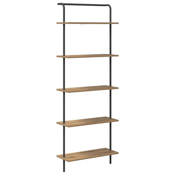 vidaXL Ράφι Βιβλίων artisan δρυς 60 x 24 x 168 εκ. Επεξεργασμένο ξύλο