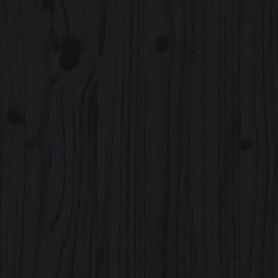 vidaXL Καναπές Κρεβάτι Μαύρος 80 x 200 εκ. από Μασίφ Ξύλο Πεύκου