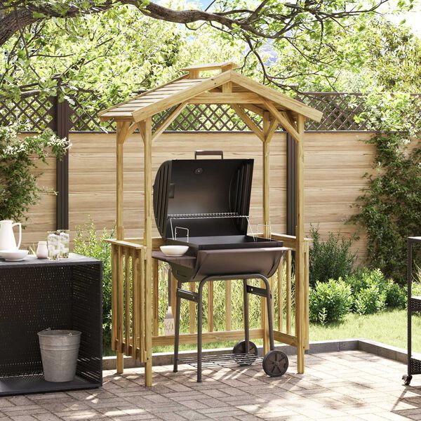 vidaXL BBQ Σκεπή 133.5x63x200 εκ. Επεξεργασμένο Ξύλο Πεύκου