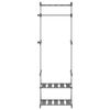 vidaXL Κρεμάστρα Ρούχων με 3 Επίπεδα Ασημί 59x29x192 εκ. Αλουμίνιο