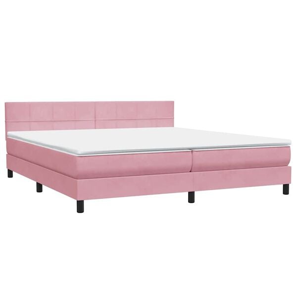 vidaXL &Kappa;&rho;&epsilon;&beta;ά&tau;&iota; Boxspring &mu;&epsilon; &Sigma;&tau;&rho;ώ&mu;&alpha; &Rho;&omicron;&zeta; 180x210 &epsilon;&kappa;. &Beta;&epsilon;&lambda;&omicron;ύ&delta;&iota;&nu;&omicron;