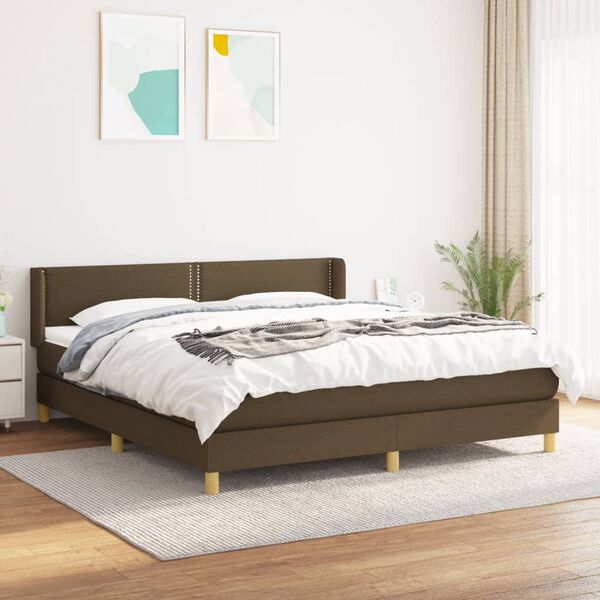 vidaXL &Kappa;&rho;&epsilon;&beta;ά&tau;&iota; Boxspring &mu;&epsilon; &Sigma;&tau;&rho;ώ&mu;&alpha; &Sigma;&kappa;&omicron;ύ&rho;&omicron; &Kappa;&alpha;&phi;έ 180x200 &epsilon;&kappa; &Upsilon;&phi;&alpha;&sigma;&mu;ά&tau;&iota;&nu;&omicron;
