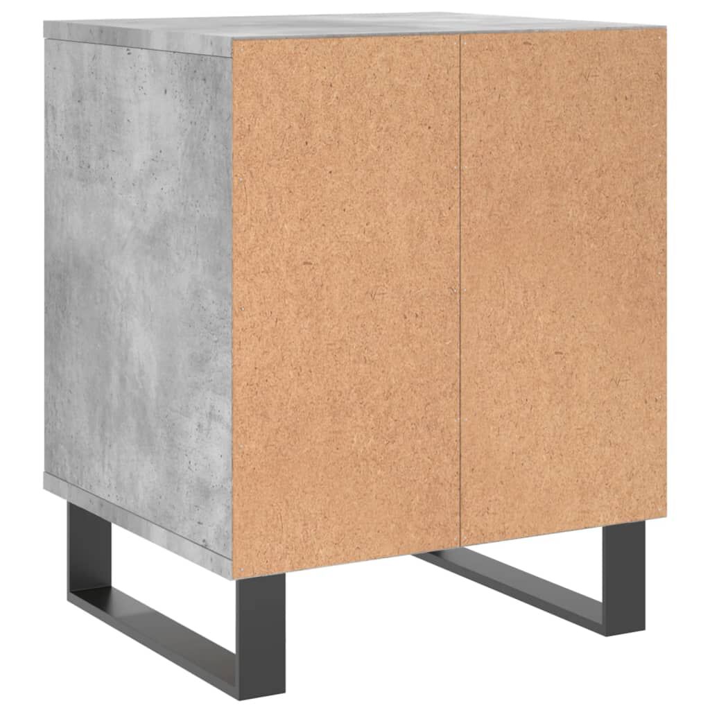 vidaXL Κομοδίνο Γκρι Σκυροδέματος 40 x 35 x 50 εκ. από Επεξεργ. Ξύλο