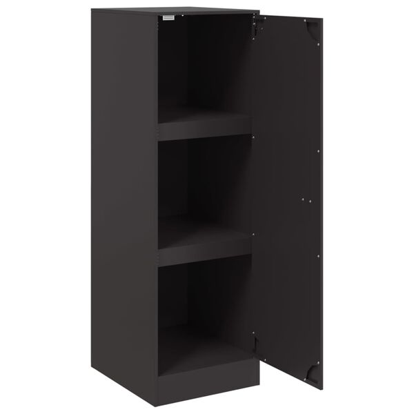 vidaXL Ντουλάπι Μαύρο 34,5x39x107 εκ. από Ατσάλι