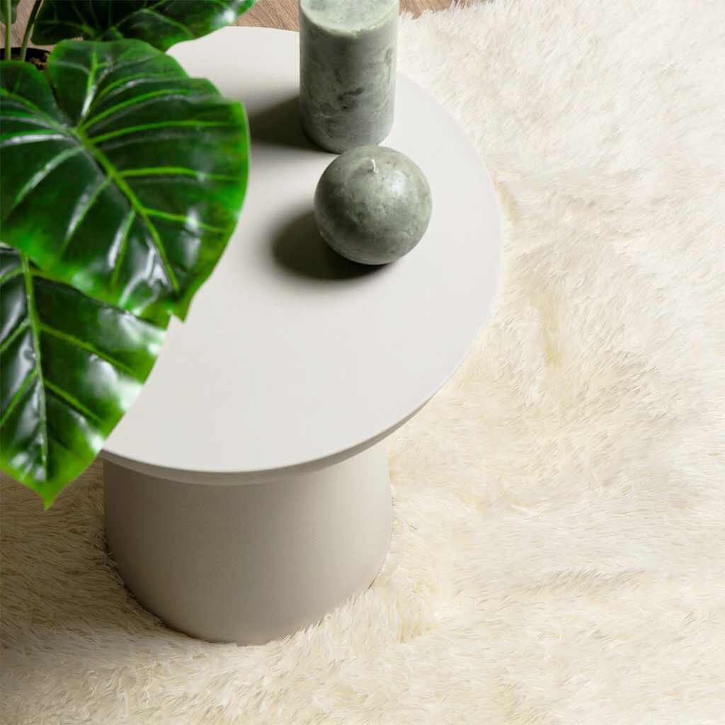 vidaXL Χαλί Shaggy με Ψηλό Πέλος NAVARRA Κρέμα 120x120 εκ. πολυεστέρας