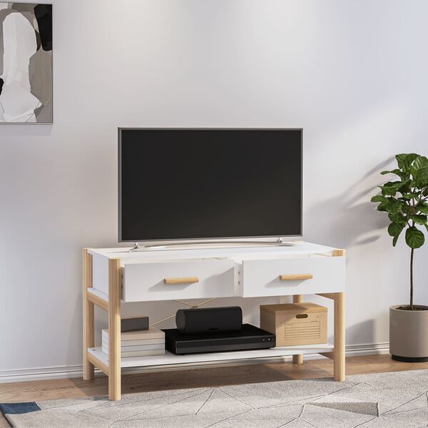 vidaXL Έπιπλο Τηλεόρασης Λευκό 82 x 38 x 45 εκ. Επεξεργασμένο Ξύλο