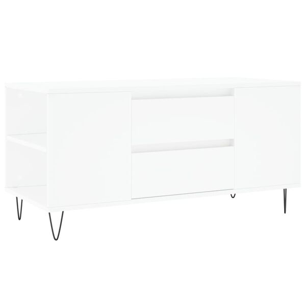 vidaXL Τραπεζάκι Σαλονιού Λευκό 102x44,5x50 εκ. από Επεξεργασμένο Ξύλο